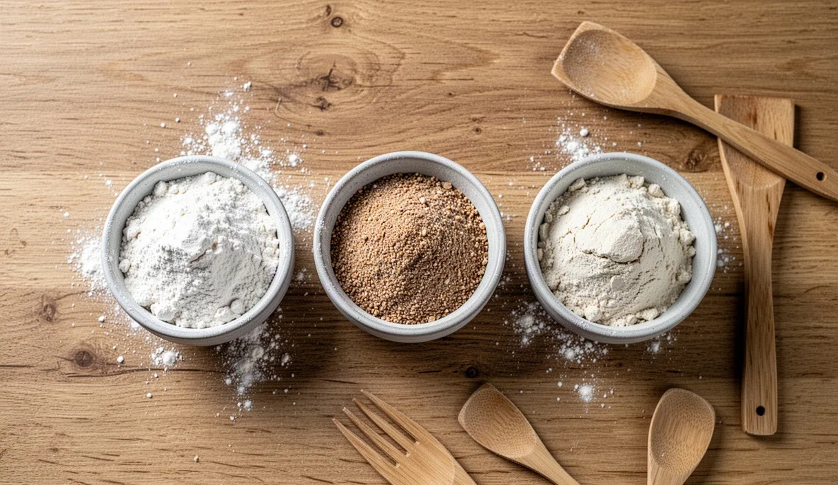Harinas de trigo, integral y sin gluten: comparación práctica para hornear